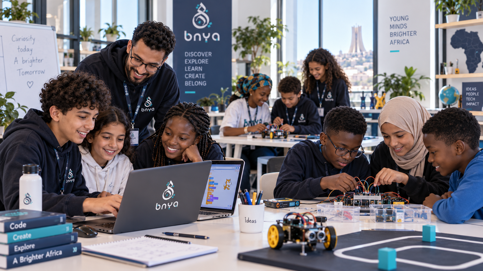 Jeunes en atelier pratique BNYA Discover & Explore